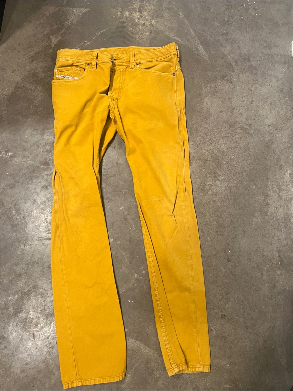 Diesel Industry Men's Mustard denim Slim Trousers